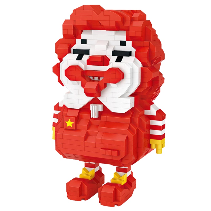 LOZ俐智小丑小麦胖卡通拼装益智微粒积木拼装女孩卡通玩具 9050