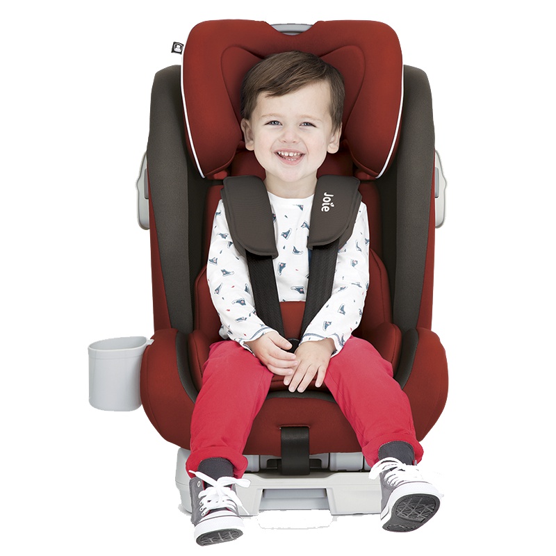 英国Joie巧儿宜汽车儿童安全座椅ISOFIX/LATCH双接口 9个月-12岁盖世战神C1504 中国红