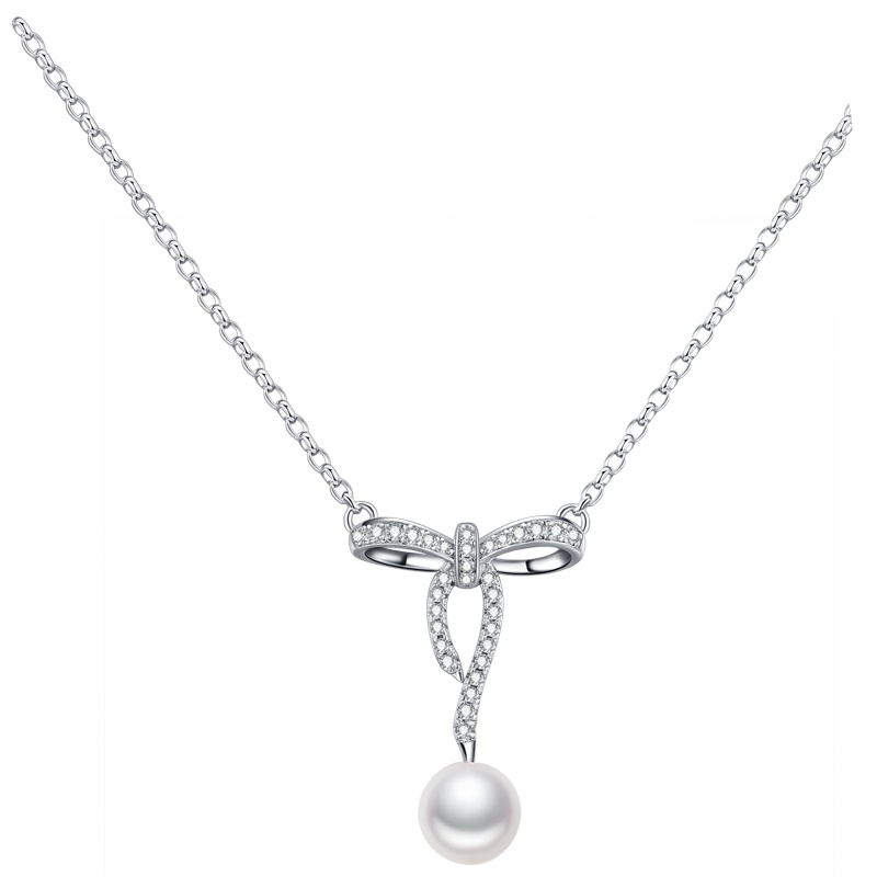 佰色传情(BRIR)淡水珍珠项链锁骨链网红s925纯银韩版创意潮人颈链