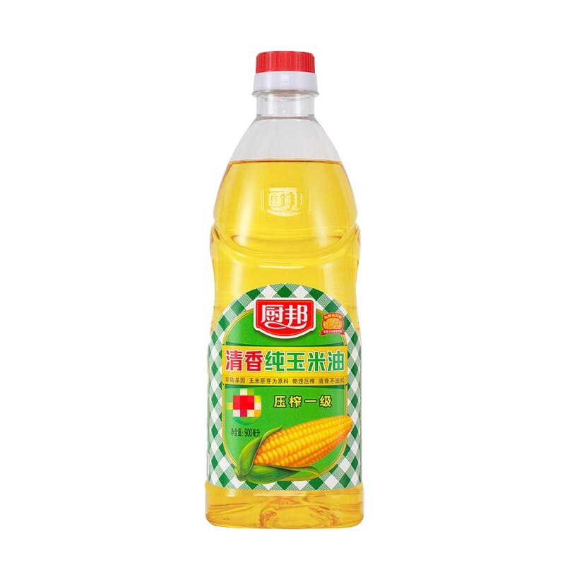 厨邦 清香纯玉米油 900ml/瓶