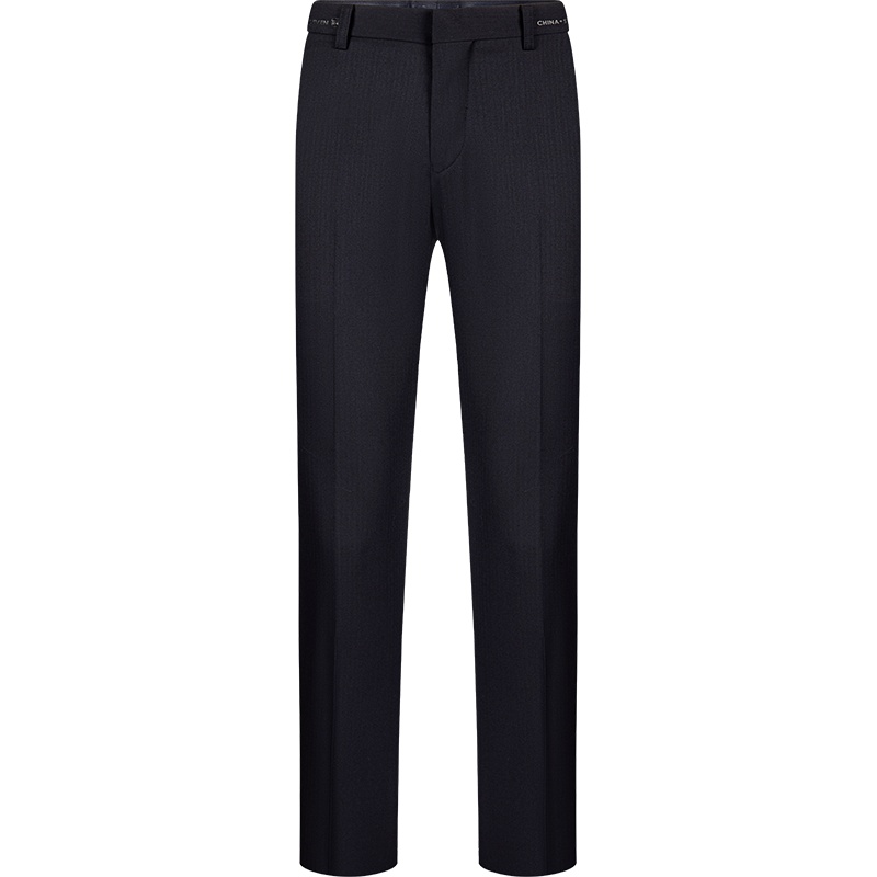 柒牌男士西裤商务简约2021秋季新款无弹印花字母西装裤休闲长裤子