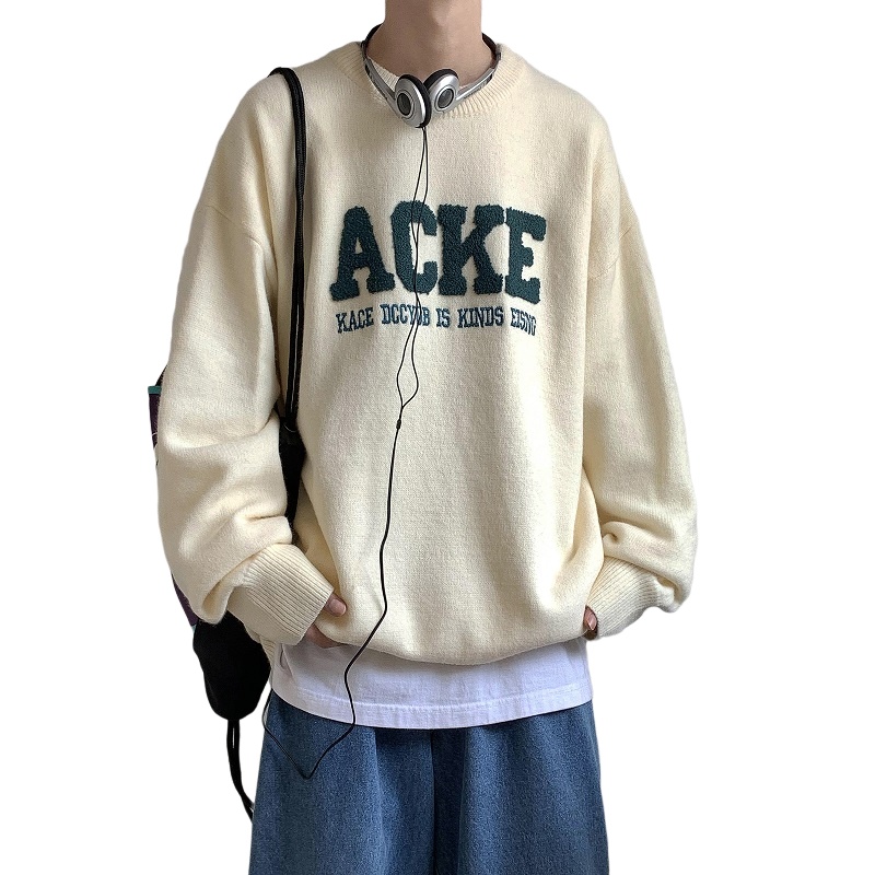 茜靓CHYLLIRN男士毛衣秋冬季打底衫韩版潮流毛衫个性针织衫学生上衣服潮牌ins