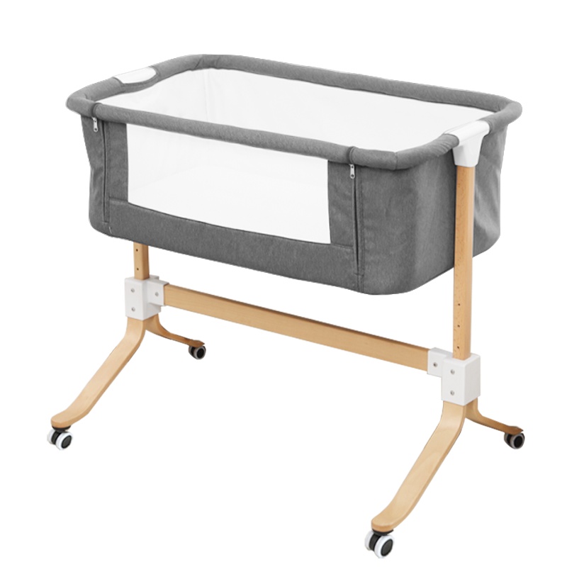elittile新生儿婴儿床拼接大床欧式榉木多功能便携式宜家bb宝宝床sweet