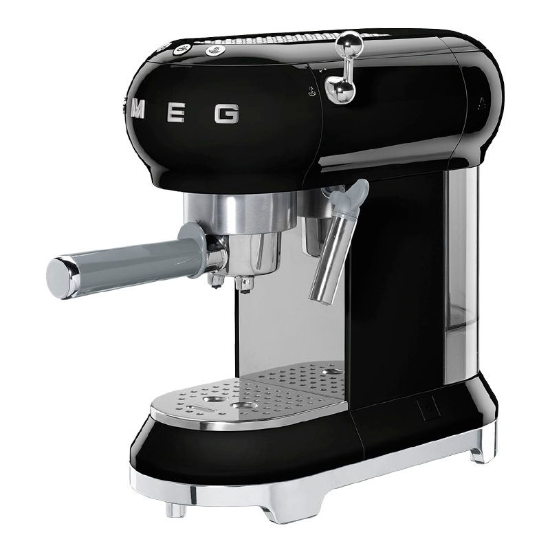 SMEG斯麦格意大利进口复古意式半自动咖啡机家用手动泵压式卡布奇诺蒸汽打奶泡ECF01多色可选 粉红色