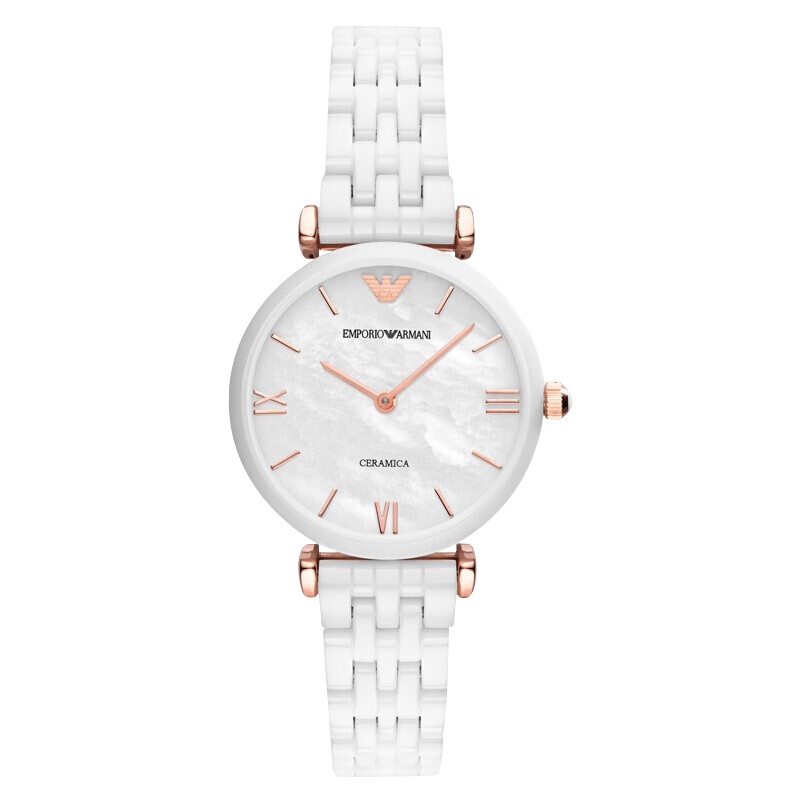 阿玛尼(ARMANI)女士手表 欧美品牌优雅大气石英表女 AR1486