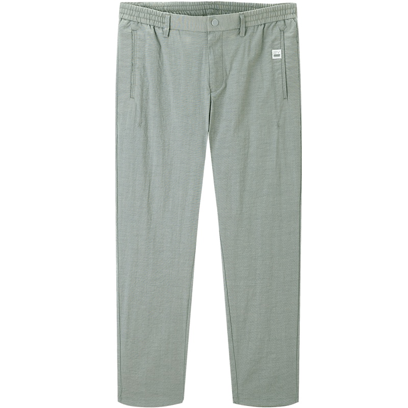 HLA海澜之家提花中腰休闲九分裤2019夏季舒适水洗休闲裤男HKCAD2R188A