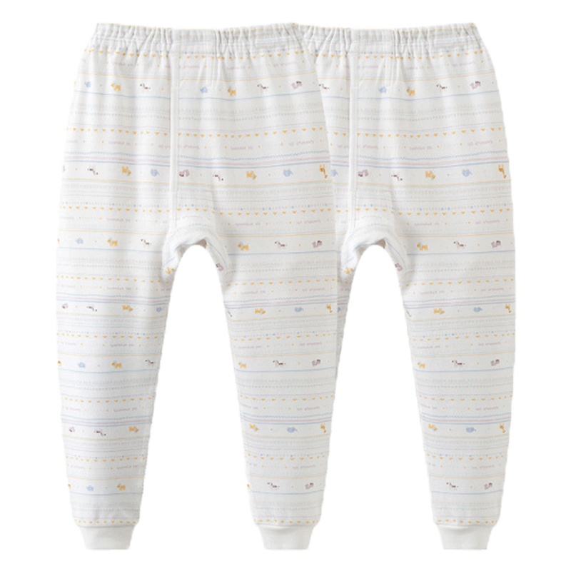 丽婴房Les enphants 婴儿衣服 男童匹马棉开襟裤儿童秋季内衣裤2件装 春秋新