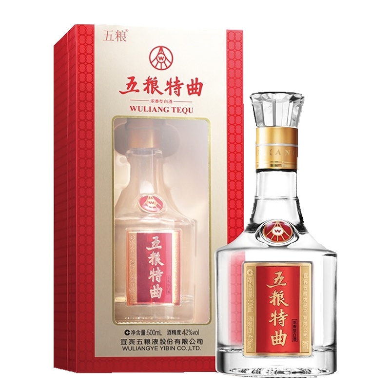 五粮液 总厂出品 五粮特曲 42度 浓香型白酒 500ml 单瓶装