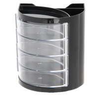 得力9133 多功能笔筒 办公型塑料笔筒 10个装