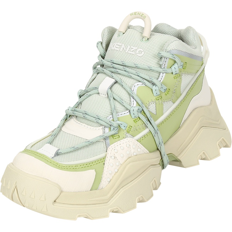 KENZO 高田贤三 女士 织物等多种面料拼接系带休闲鞋运动鞋 FA6 2SN302 F57