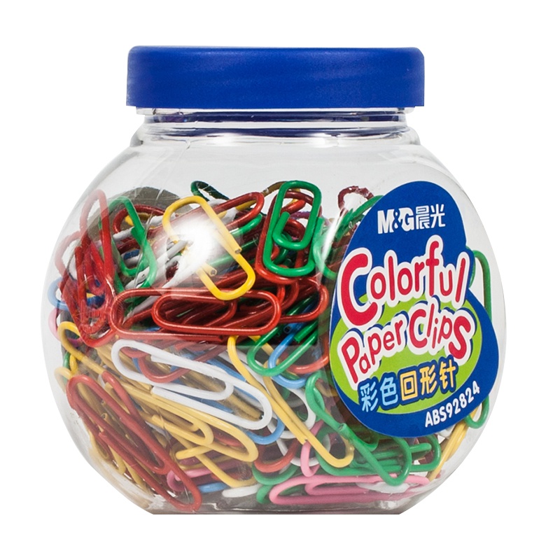 晨光(M&G) ABS92824 回形针糖果筒装彩色 200只/罐 彩色