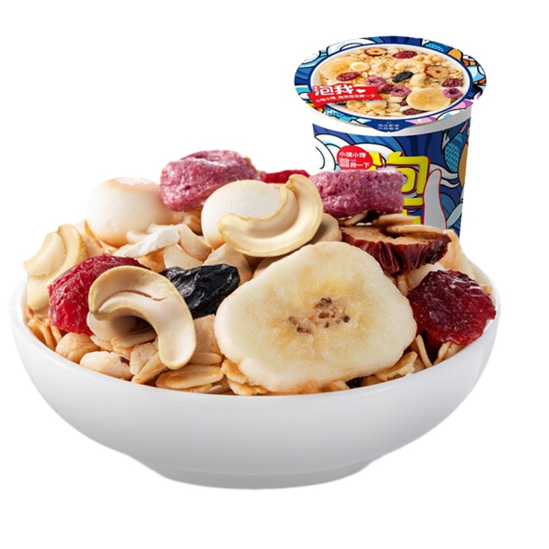 新农哥坚果燕麦泡礼盒(360g)60g*6杯