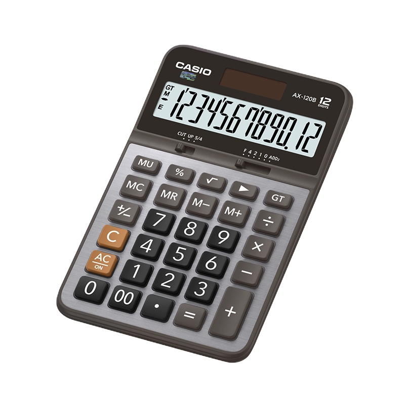 卡西欧(CASIO) 台式财务电子计算器 12位数商务办公计算机 AX-120B中号 2个价