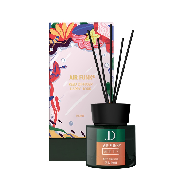 AIR FUNK无火香氛100ml 悠长假期(愉悦) 持久空气清新净化 室内香薰精油