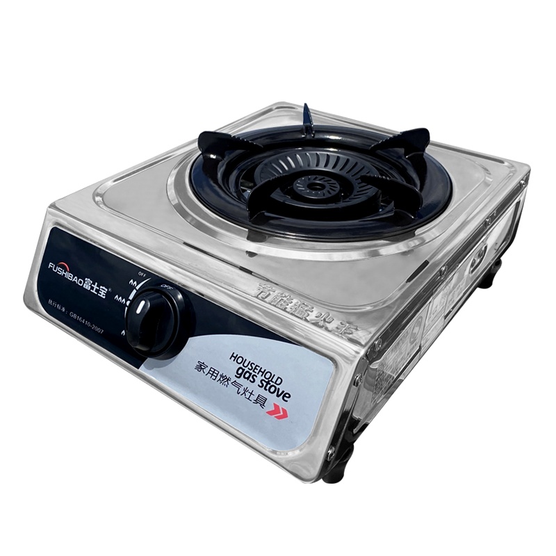 富士宝(FUSHIBAO)燃气灶单灶猛火煤气灶加厚不锈钢面板童锁保护单眼炉灶熄火保护JZY-D1
