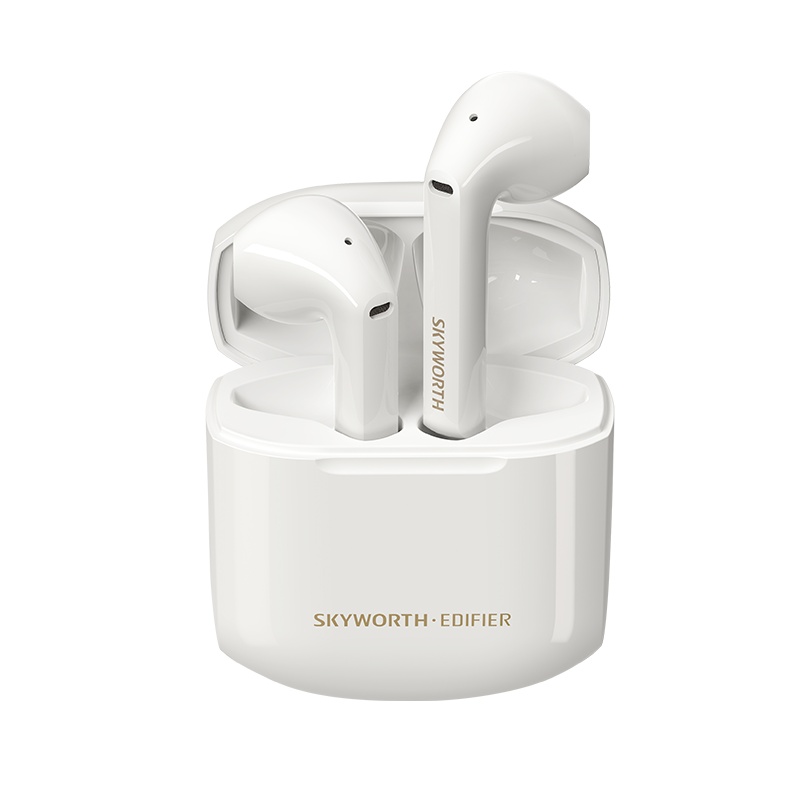 创维（Skyworth）漫步者（EDIFIER）联名版无线蓝牙耳机半入耳式运动触控耳机 S·E LolliPods 白色
