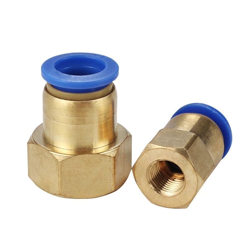 冰禹 SNyl-501 气动元件内螺纹直通快速接头 PCF8-02 PCF10-02气动接头 PCF4-02 10个