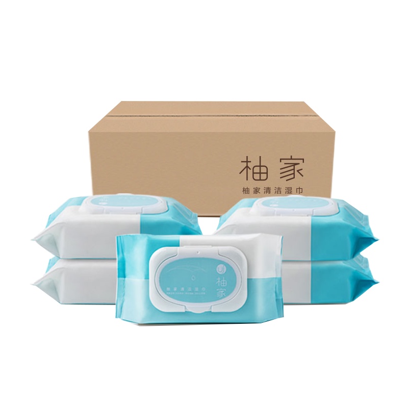 柚家清洁湿巾 80抽*5包