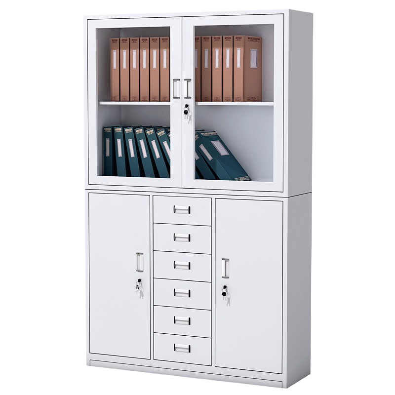 递乐(DiLe) 中六斗文件柜铁皮柜办公柜钢制资料柜储物柜带锁钢制文件柜票据柜财务凭证柜精品型