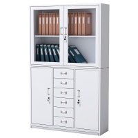 递乐(DiLe) 中六斗文件柜铁皮柜办公柜钢制资料柜储物柜带锁钢制文件柜票据柜财务凭证柜精品型