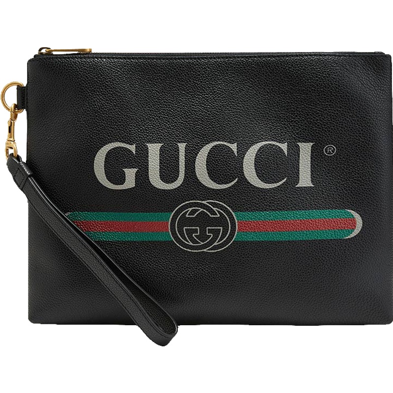 GUCCI 古驰 男女通用款Gucci Print系列 皮革手拿包 572770 0Y2AT