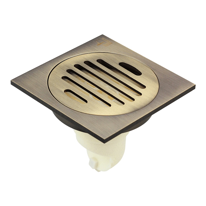 潜水艇(submarine)地漏全铜防臭地漏无三通防臭 防虫盖板防堵滤网仿古QLTF50-10