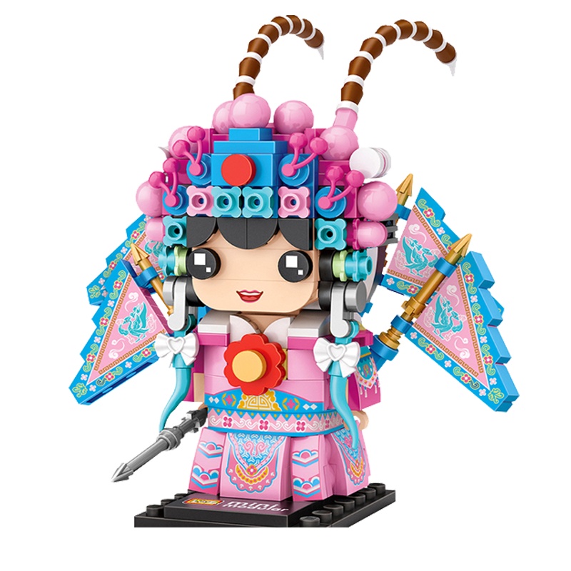 LOZ/俐智京剧戏曲经典人物刀马旦青衣国潮公仔拼装摆件1541