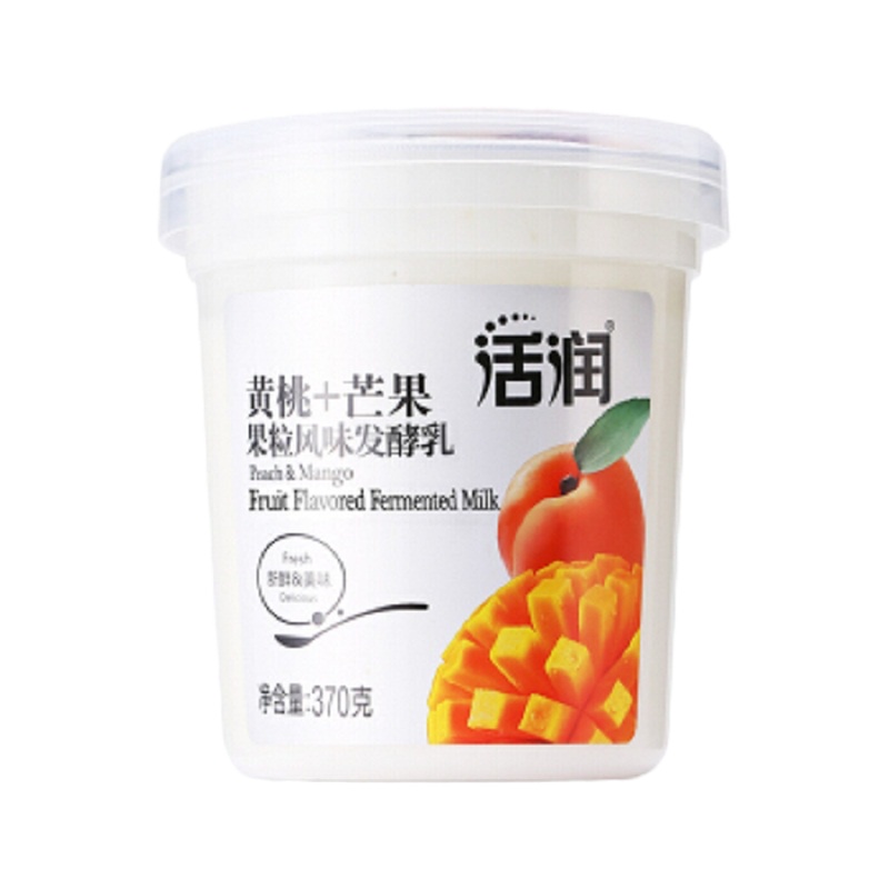 新希望(天香)塑料杯活润黄桃芒果果粒风味酸牛奶370g