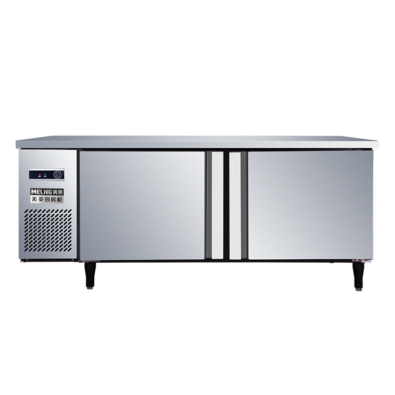 美菱（MELING）1.8米厨房操作台冰柜商用冰箱卧式冷柜不锈钢操作台冷藏冷冻双温冷柜MCF(W)-1.8LCD2MFL