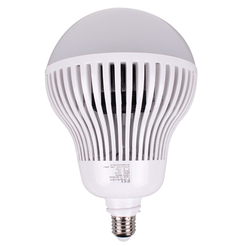 佛山照明(FSL)商超照明大功率LED灯泡厂房高亮天棚灯100W白光E40螺口5700K风扇散热荣耀(量大定制)