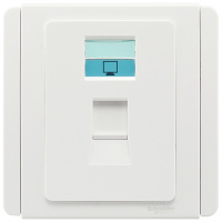 施耐德电气（Schneider Electric）单联信息电脑插座面板 网络网线 墙壁面板 E3000都会 白色
