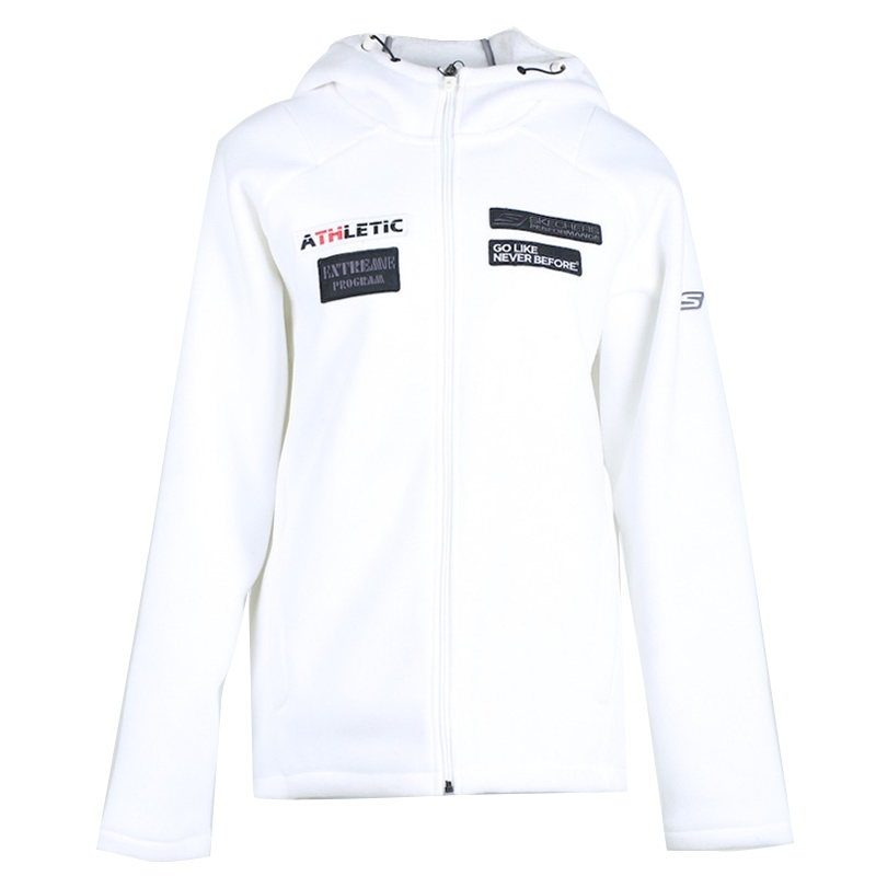 SKECHERS斯凯奇秋冬男款薄款运动衫拉链针织连帽外套SS3UJ16W30