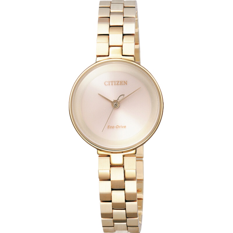 西铁城(CITIZEN)手表 光动能不锈钢玫瑰金色表带女表EW5503-59W