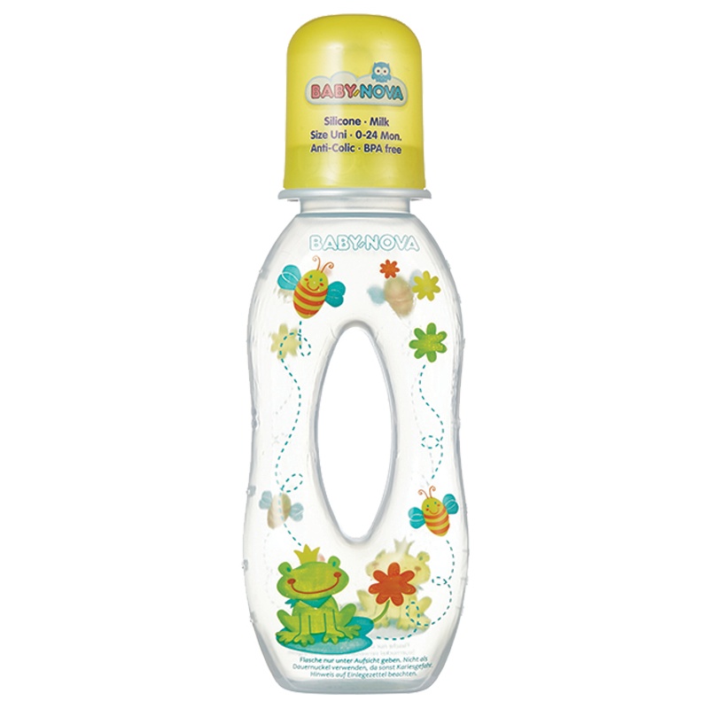 婴乐之星 婴儿标准口中空PP奶瓶-250ml(71417-黄青蛙)