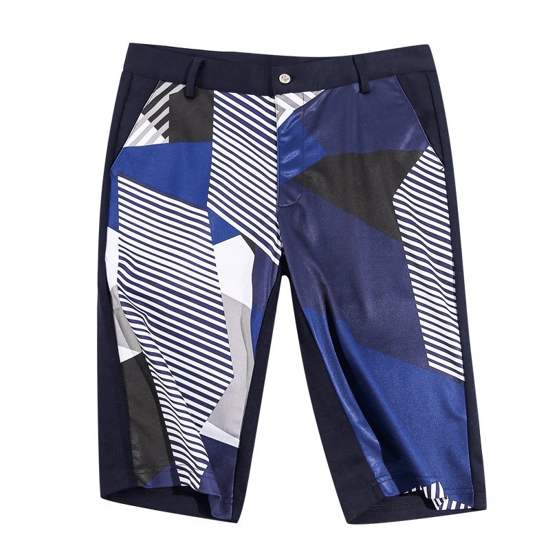 蓝旗(BLUEG) 男士夏季印花短裤薄款裤子时尚五分裤 HKMCJ2G058A