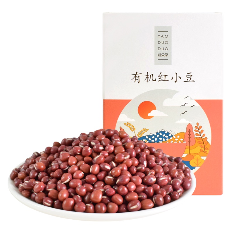 姚朵朵 有机红小豆400g*2盒 五谷杂粮 红豆薏米粥料 早餐营养粥料