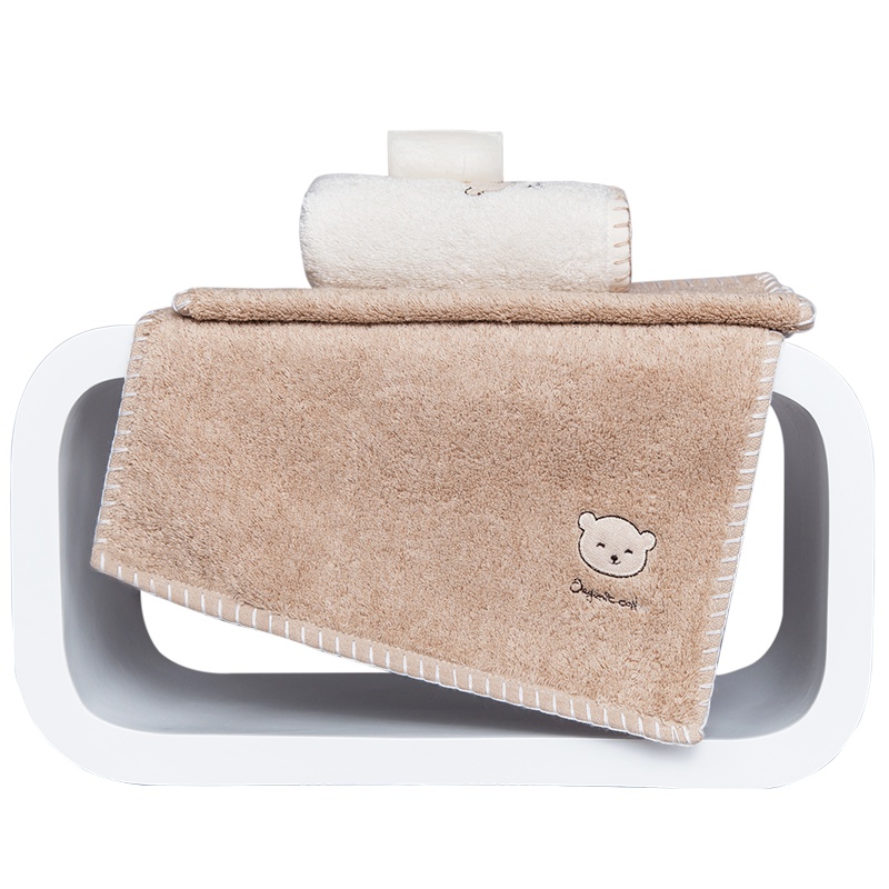 三利 有机棉儿童毛巾2条装 A类 加厚毛巾洗脸童巾