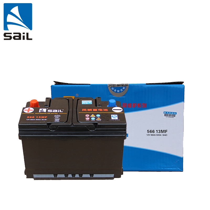 风帆(sail) 蓄电池 56613 帕杰罗/老奇瑞/名爵MG3 MG6/红旗/世纪星 汽车电瓶以旧换新配送