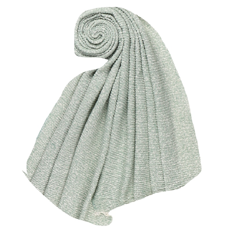 丝瓷SICI 纯色压皱围巾 冬季多色素雅韩版百搭涤纶材质