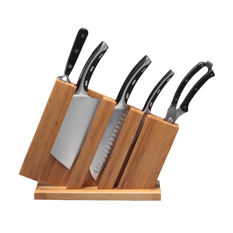 莱茵至尊六和刀具六件套 LY-TZ001-6 骨刀三德刀水果刀鸡骨剪磨刀棒开槽碳化竹刀座(单位:套)