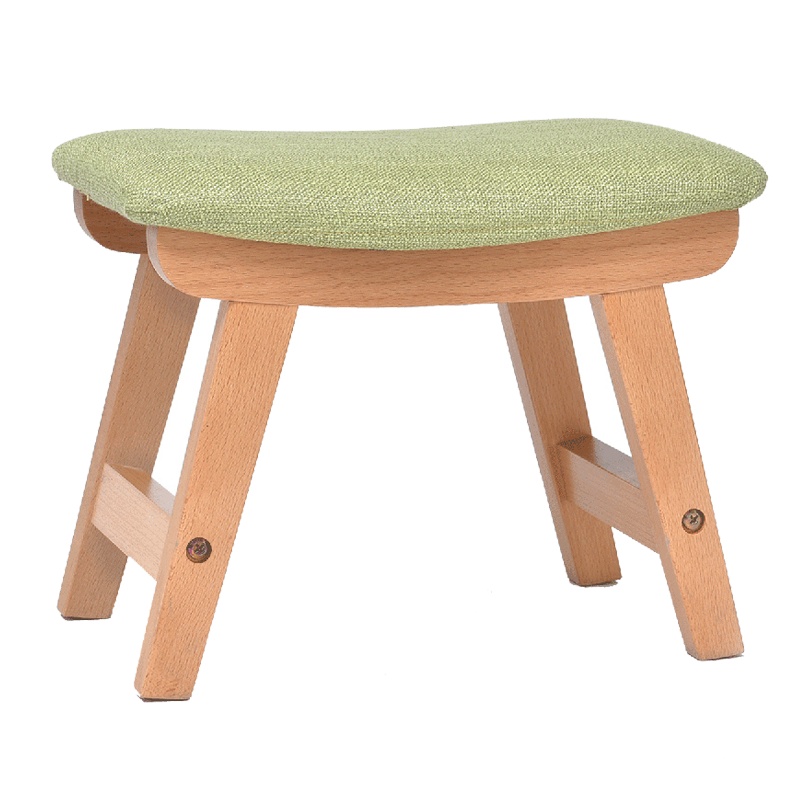 积木部落家用换鞋凳时尚小板凳布艺沙发凳矮凳实木凳子成人脚踏凳