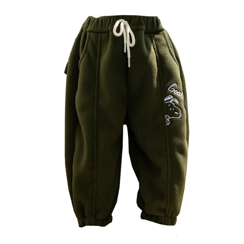 史努比(SNOOPY)儿童摇粒绒加厚毛毛裤童装男童裤子休闲运动长裤KRS026