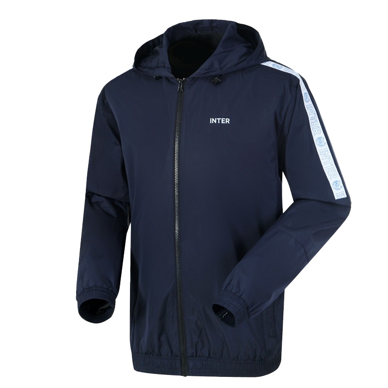 国际米兰俱乐部Inter Milan 2019年新品男子时尚休闲户外运动防风带后背大印花保暖夹克梭织外套