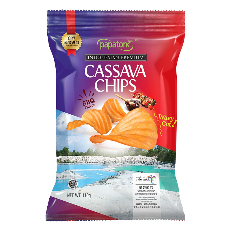 papatonk 啪啪通木薯片 烧烤味110g