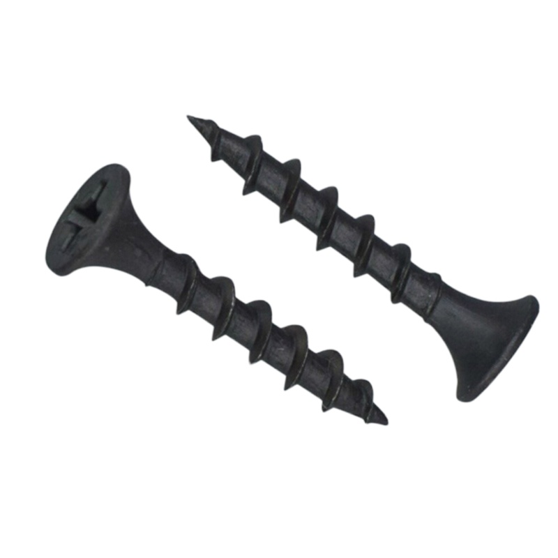 企购优品自功丝罗钉黑色加硬平头快牙螺钉沉头自攻螺丝粗牙宽牙木牙快丝螺丝钉镙丝 M3.5*25[50粒/包]