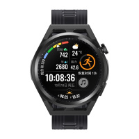 [新品]华为 HUAWEI WATCH GT Runner(46mm)悬浮式外置天线+双频五星精准定位 AI专业跑步教练 14天续航 NFC门禁 音乐播放 星夜跑者 黑色硅胶表带