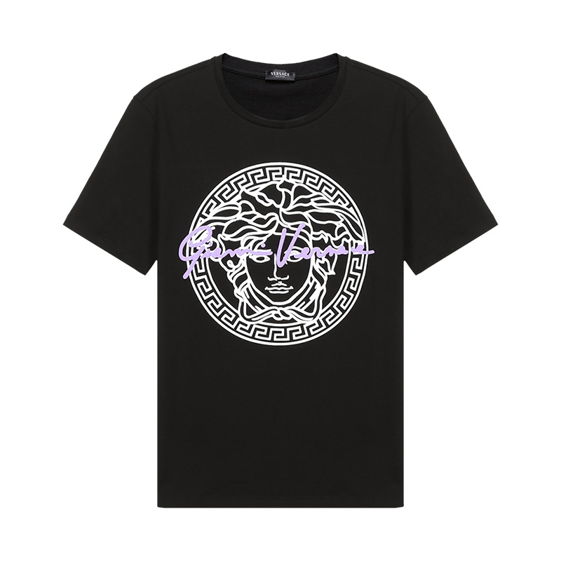 VERSACE 范思哲 送女友 女士 棉质圆领短袖T恤 A88729 A228806