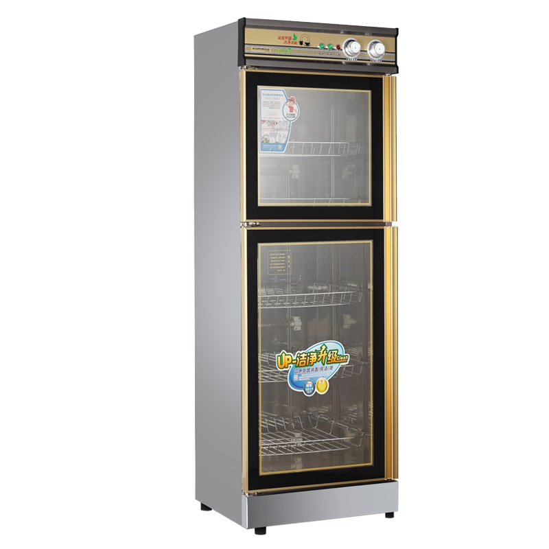 而派 398L上下门黑珍珠消毒柜商用 碗碟杯子奶瓶家用厨房消毒碗柜 红外线中温烘干 饭店大排档自助餐厅餐饮用具餐具消毒柜