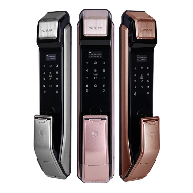 HUNE科裕智能锁 推拉式家用指纹锁 防盗门密码锁 电子锁大门锁 X80(幻影银)网络版