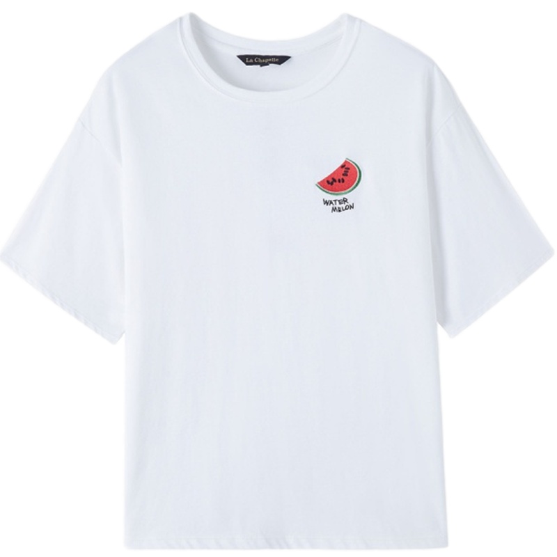 【苏】Laetia拉夏贝尔纯棉T恤女新款夏装韩版宽松俏皮直筒宽松短袖女